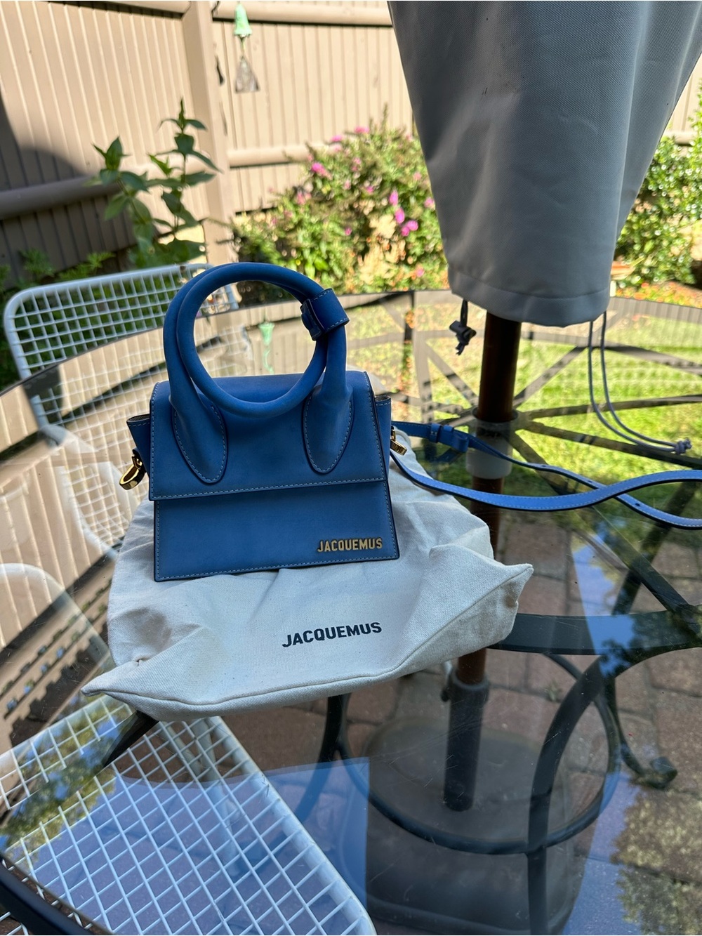 Jacquemus Blue Le Chiquito Mini Top-Handle Bag